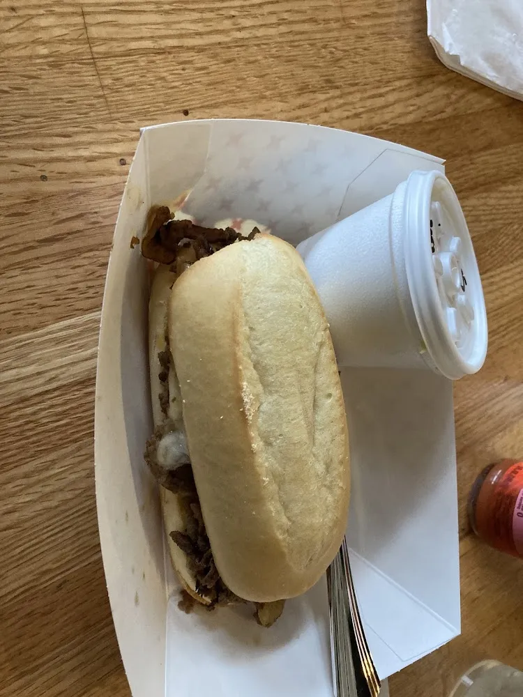 Philly Cheese Steak Sandwich and House Made Coleslaw